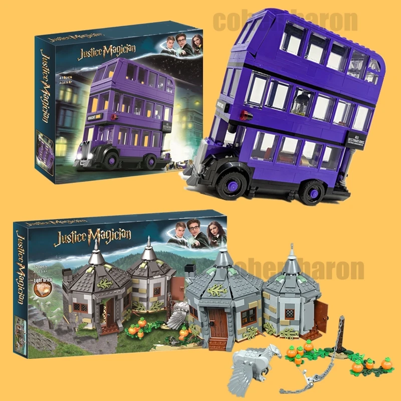 

New Hagrid Hut Harri Knights Buckbeak Rescue Bus Fit Legoings Building Block Bricks 75947 75957 Toy Gift Birthday