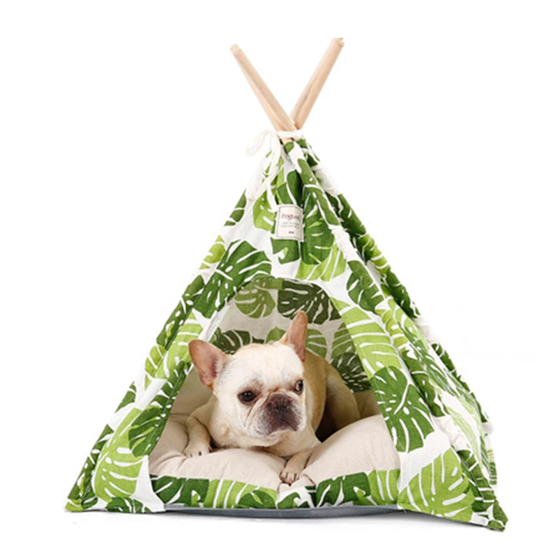  RFWCAK Pet Tent Dog Beds Cat Toy House Portable Washable Mat Kitten Bed Kattenmand Bull Terrier Ken