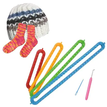 

Knitting Peg Board Hooks 4 Size Scarf Scarf Weaving Loom Loom Loom Knitting Long Shape Kit Kit Cape Quick DIY Loom Hook