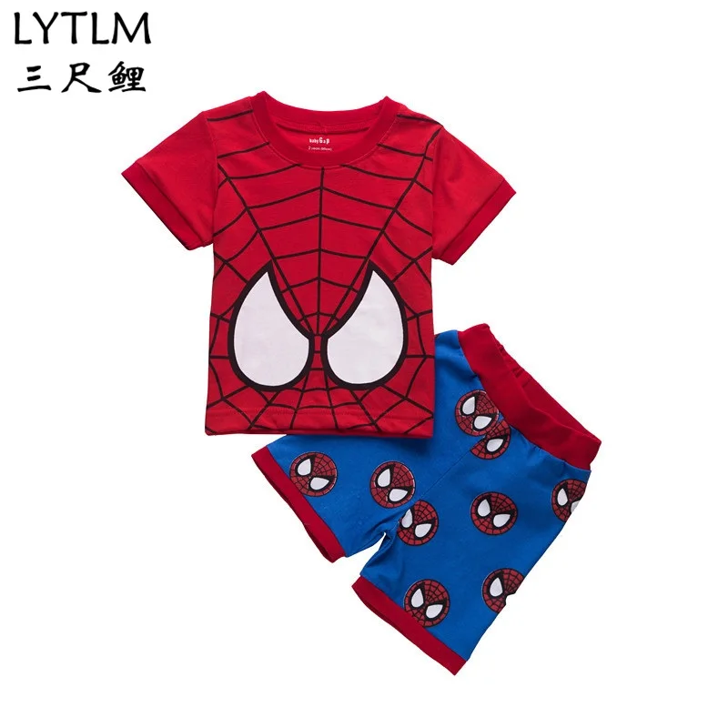 LYTLM Amazing Spiderman Costume Summer Children Clothing Sets Cartoon Kids Clothes Brands Tracksuit for Boy Pajamas Sport Suits - Цвет: 098
