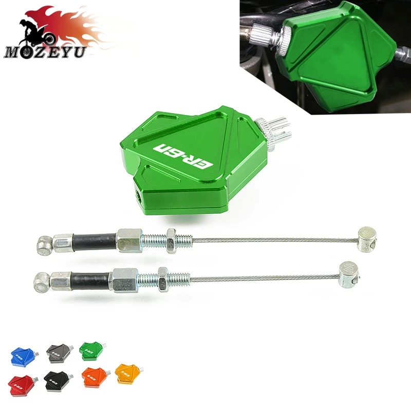 

For Kawasaki ER6N ER-6N 2006-2017 2016 2015 2007 2008 Motorcycle CNC Aluminum Motor Stunt Clutch Lever Easy Pull Cable System