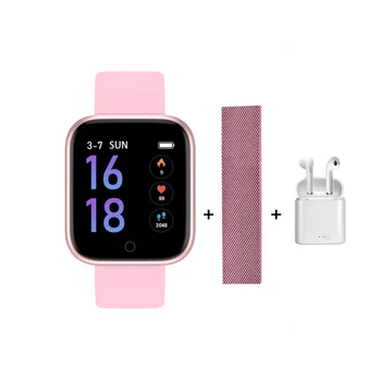 

Smart Watch T80+Strap+Earphone/set Smartwatch Blood Pressure Monitor Heart Rate Oxygen Call Whatsapp Notification Fitness Clock