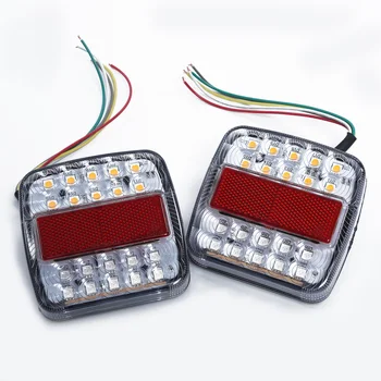 

Bright Light Lamp License Plate Truck Caravans ABS DC 12V 2Pcs Set Stop Rear Reverse Indicator Shock Resistant