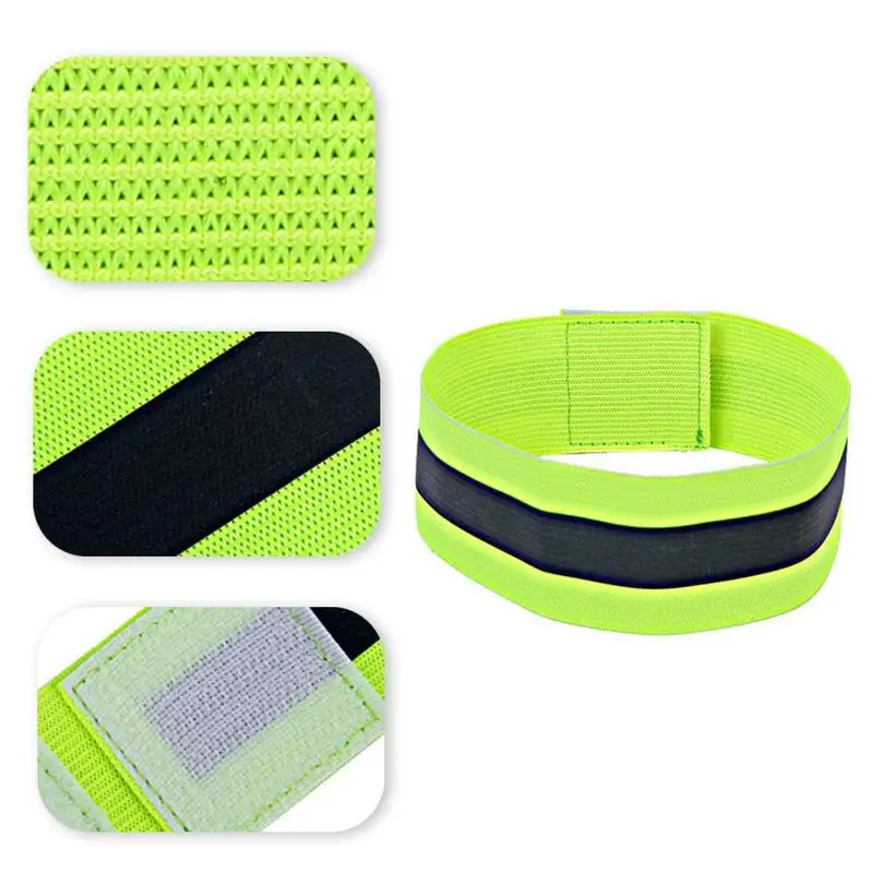 2Pcs Safety Reflective Arm Band Belt Strap for Outdoor Night Running Cycling Sports Reflective Armband 2Pcs Safety Reflective Arm Band Belt Strap for Outdoor Night Running Cycling Sports Reflective Armband