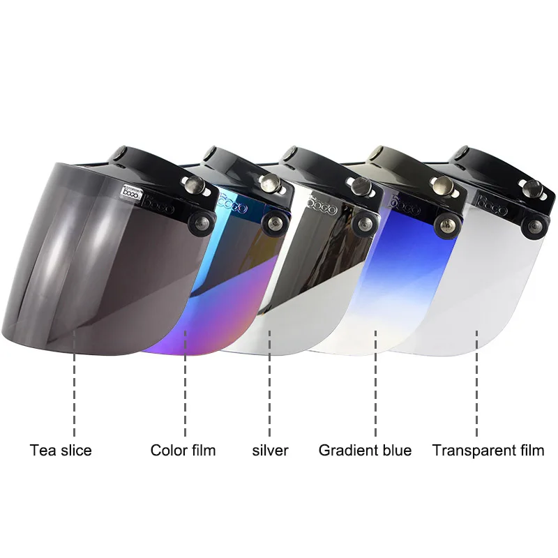 

High Quality Windproof 3-Snap Visor Lens Shield for Motorcycle Helmets Flip Up Down N66