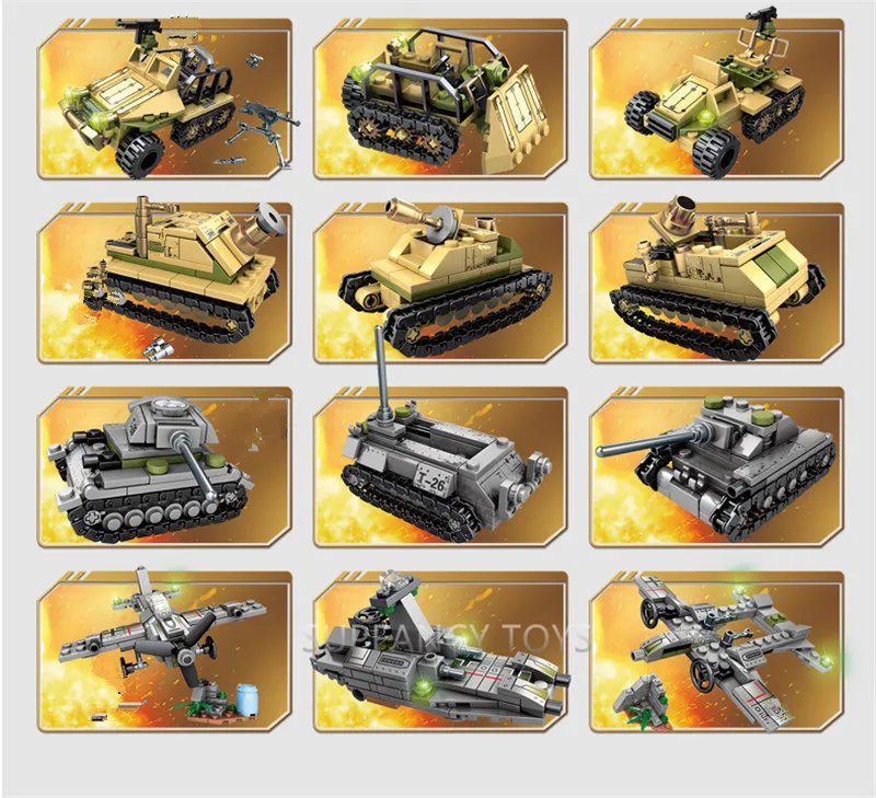 1061Pcs Military Technic Iron Empire Tank Building Blocks Set Weapon War Chariot Creator Army WW2 Soldiers Kids Toys Sembo Block 1061Pcs Military Technic Iron Empire Tank Building Blocks Set Weapon War Chariot Creator Army WW2 Soldiers Kids Toys Sembo Block