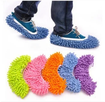 

2 Pcs/Pair Dust Mop Slipper House Cleaner Lazy Floor Dusting Cleaning Foot Shoe Cover Mops Slipper