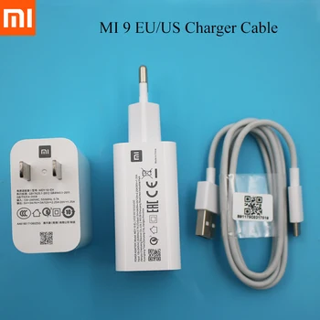 

Xiaomi 27W EU/US USB Charger Type C Cable Turbo Fast Charger For Mi 9 se CC9 Pro CC9e mix 2 2S 3 max 2 3 4 Redmi K20 Pro K30