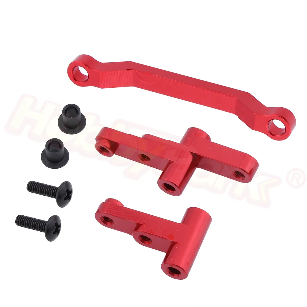 Алюминий Servo Saver в комплекте для RC 1:10 электрический Himoto E10MT E10MTL Bowie Monster Truck Запасные части для обновления 31015 - Цвет: Red 7981