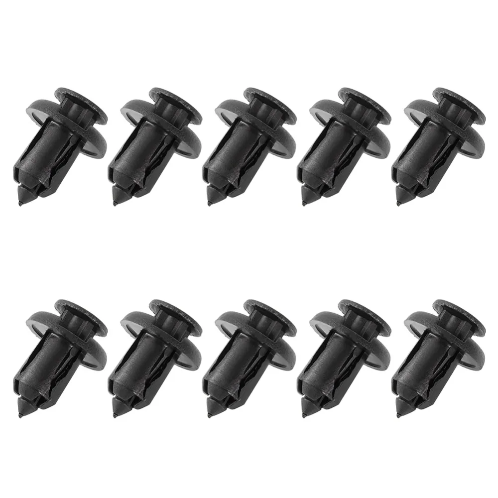 

10 pcs Packed Black Insight Front Bumper Locking Hooks & Clip Fastener Push Latch Rivet Trim Rivet For Honda Accord