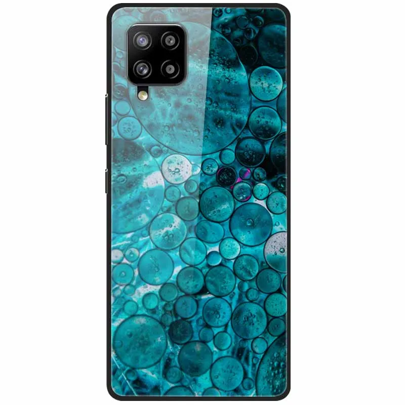 For Samsung M32 Case 6.4'' Tempered Glass Hard Back Cover for Samsung Galaxy M32 Cases M 32 4G 2021 M325F Protective Fundas Capa samsung cases cute Cases For Samsung