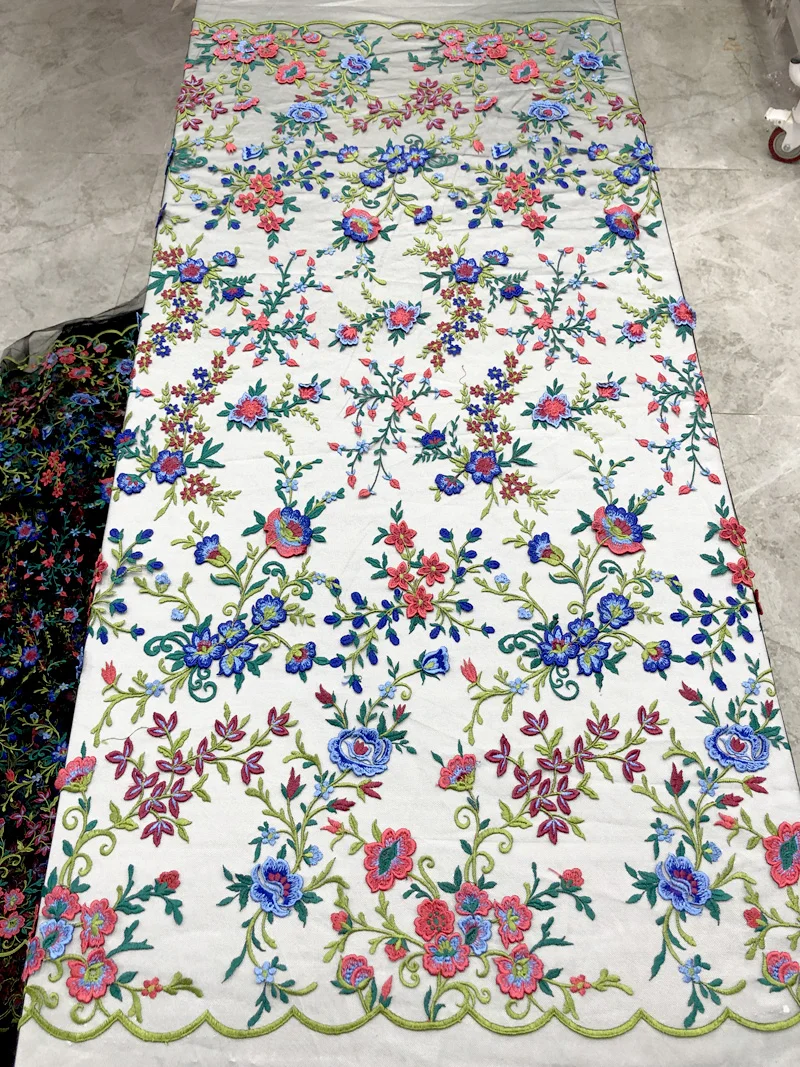 Роскошная французская кружевная ткань высокого качества 3d Цветочная ткань свадебная кружевная ткань нигерийские кружевные материалы для свадебного платья 5 ярдов