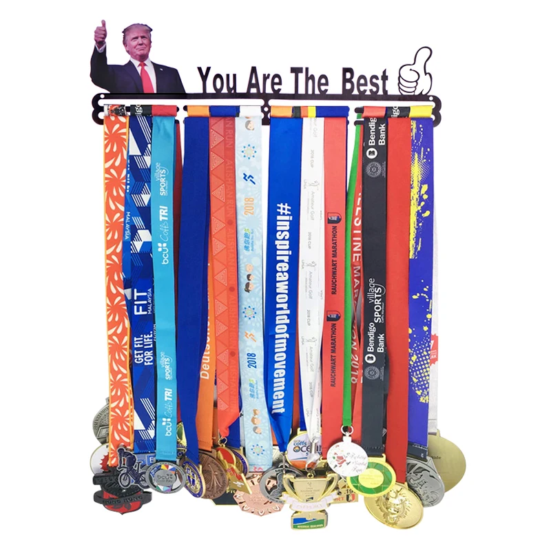 Дональд Трамп, спортивная медаль для гонок, вешалка для бега, плавания, гимнастики, медаль, держатель, стойка, дисплей, подарок для мужчин и женщин, дропшиппинг - Цвет: 45 x 14 cm