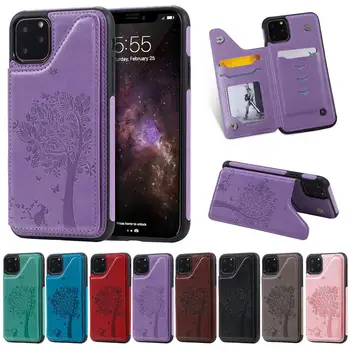 

Luxury PU Leather Wallet Cases For iPhone 11 Pro Max 6 6S 7 8 Plus Card Slots Flip Case Stand Cover For iPhone X XS MAX XR Coque