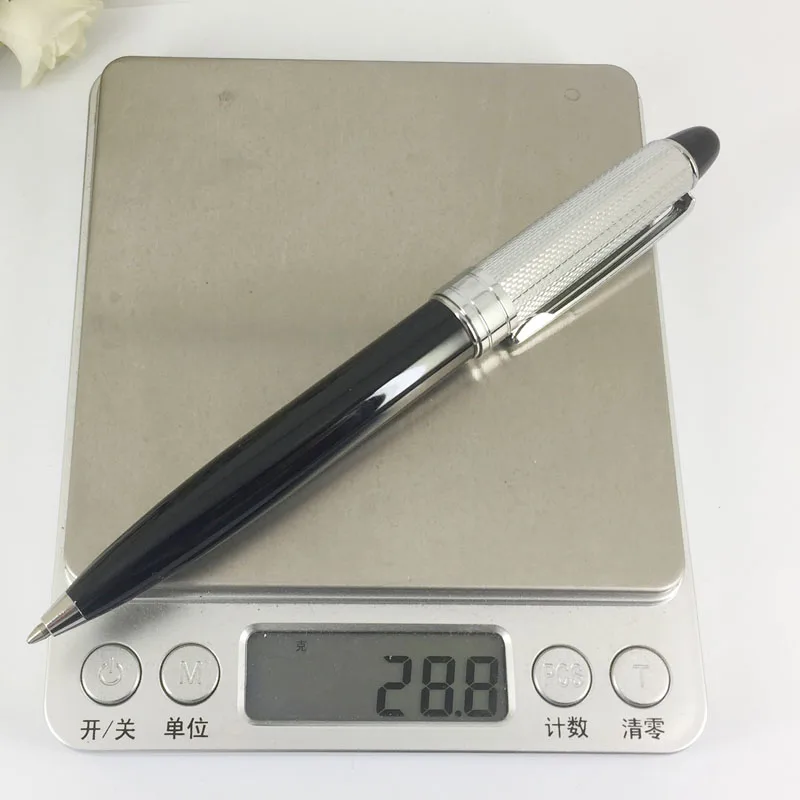 ACMECN 새로운 도착 금속 볼펜 스레드 캡 블랙 펜 클래식 남여 쓰기 볼펜 크리스마스 선물