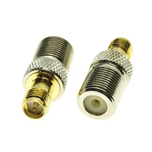 

1X Pcs F Female to RP-SMA RPSMA RP SMA Female Plug Gold Plated Brass Straight F to RPSMA Coaxial RF Connector Adapters