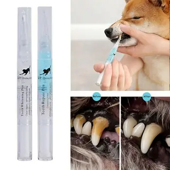 

5ml/Pen Pet Teeth Cleaning 2/3Pcs Pen Pet Dog Teeth Whitening Pen Pet Dog Cats Teeth Cleaning Pen with Teeth Tool Universal