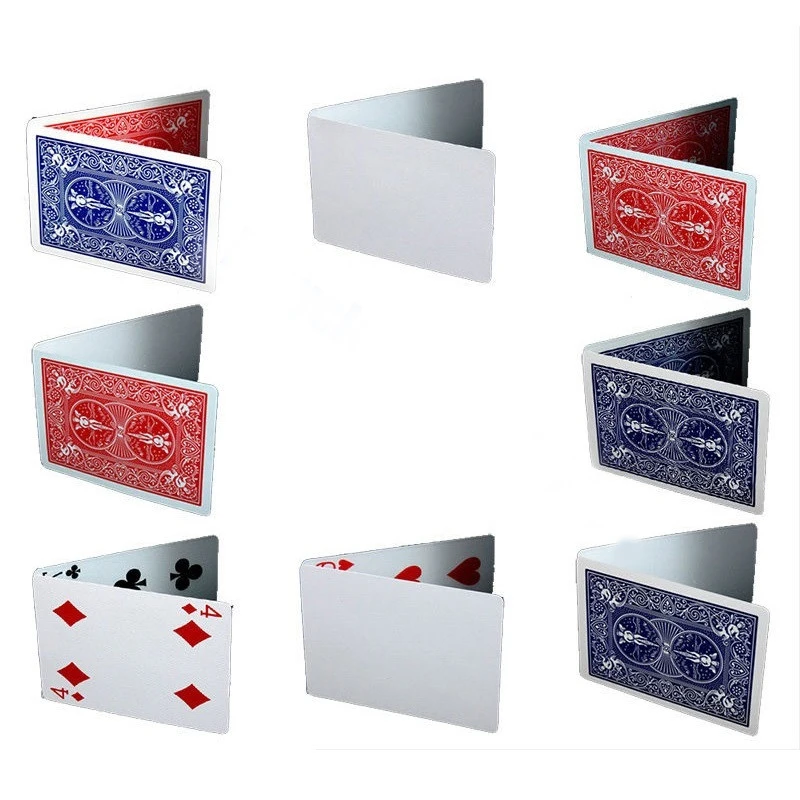 8 шт. волшебные карты специальные трюки искусственные красные/синие двойное