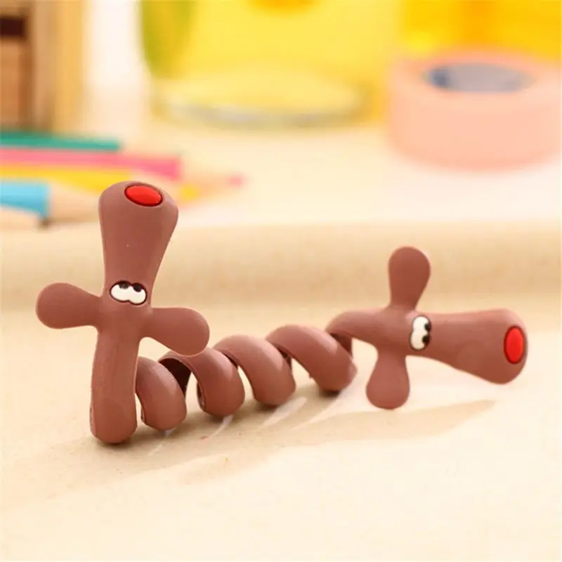Long Cartoon Cable Organizer Bobbin Winder Wire Protector Cord Holder Cover For Earphone IPhone Samsung MP3 USB