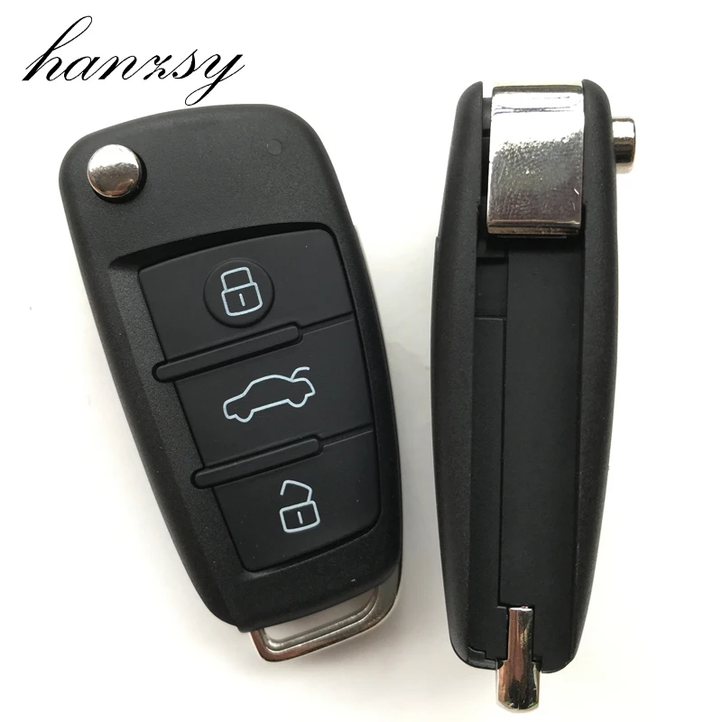 Чехол книжка для автомобильного ключа с 3 кнопками AUDI A6 VOLKSWAGEN Skoda Seat VW Bora Pasha