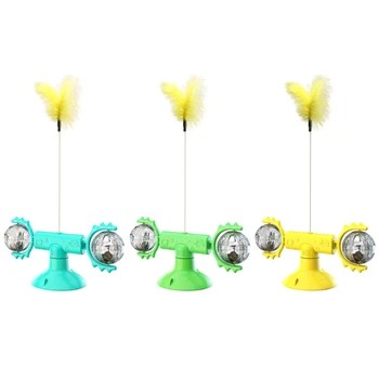 

Smart Rotating Windmill Cat Teaser Toys Planet Ball Indoor Interactive Powerful Suction Cup Home Kitten Entertainment