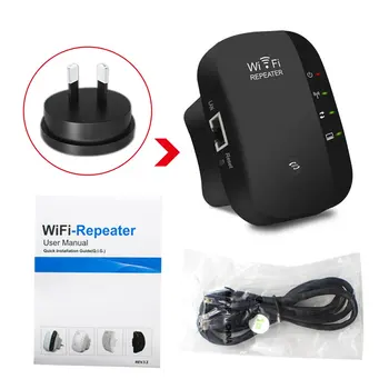 

300Mbps Wireless Range Extender Repeater Portable WiFi Booster Internet Network Signal Enhancer