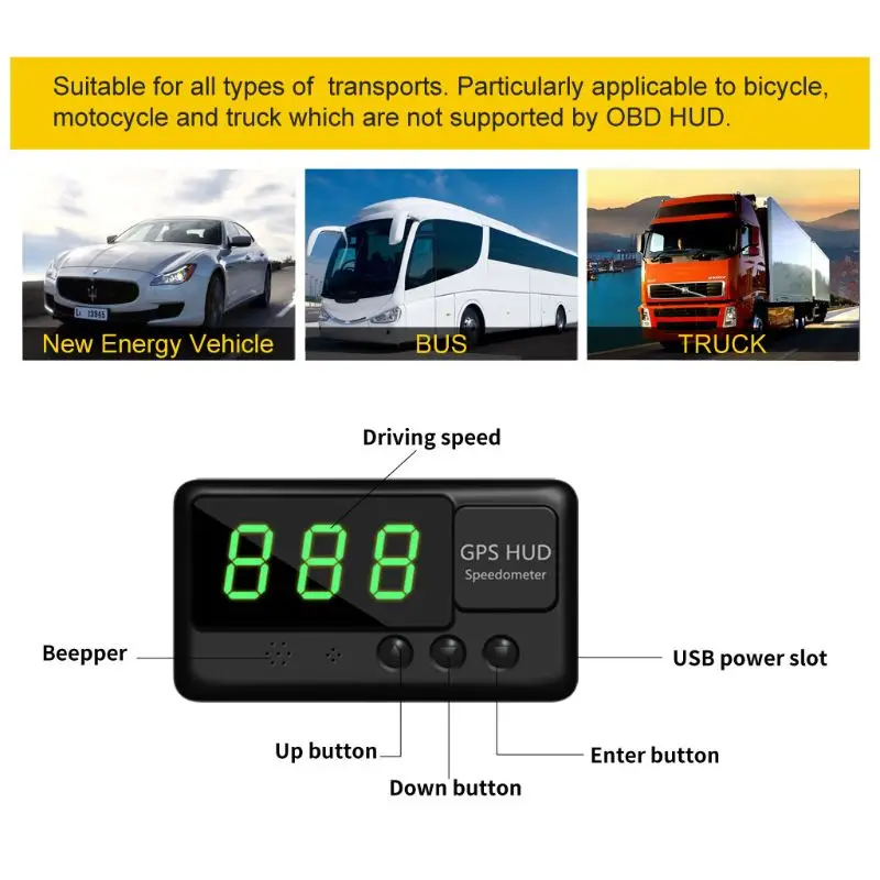  Auto HUD Universal GPS C60 Display Tachometer Digitale Geschwindigkeit Projektor Windschutzscheibe 