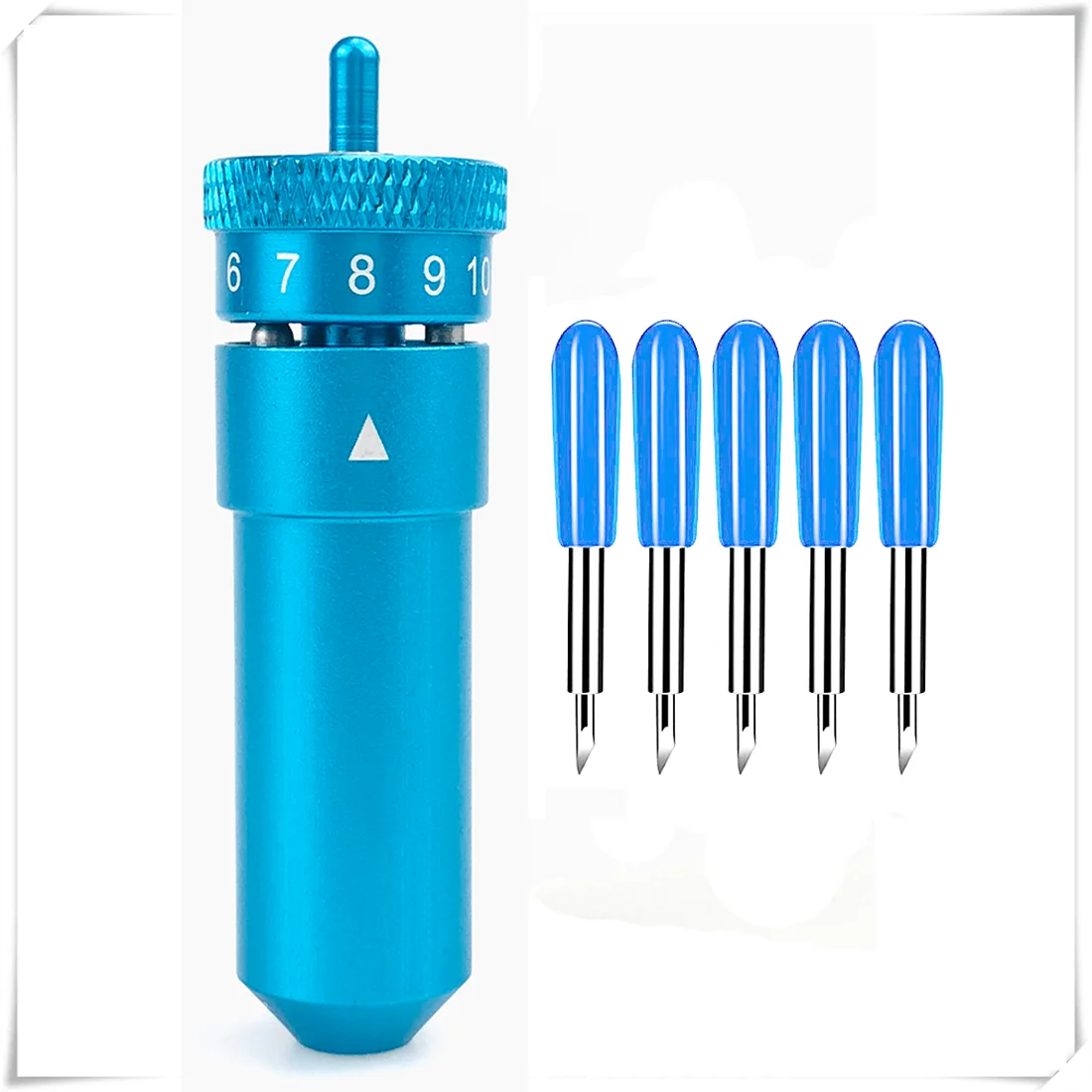 5 Pezzi Diametro 60 Gradi 2Mm Plotter Blade Vinyl Cutter 1Pc Blade Holde Per Graphtec Silhouette Cameo 1 /2/3 Ritratto 1/2