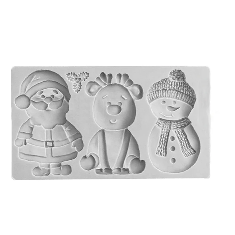 Рождественского печенья прессформы Fondant(сахарная) тортов украшения инструменты, силиконовые формы Sugarcrafts д шоколад оборудование для выпечки тортов Gumpaste Fimo игровое тесто