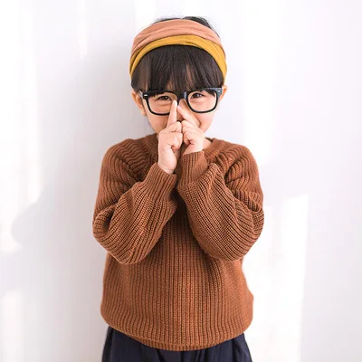 Autumn Winter Big Boys Knitting Sweater Thicken Girls Sweaters Casual Kids Knitted Pullover Baby Girls Sweaters Kids Clothes - Цвет: as picture