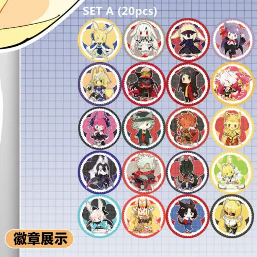 SET A (22 PCS) Fate Grand Order FGO Chulainn Emiya Amakusa Shirou Tokisada Merlin набор значков кошелек телефон мобильный ключ ремень подарок Горячая Ограниченная серия - Цвет: SET A (22 PCS)