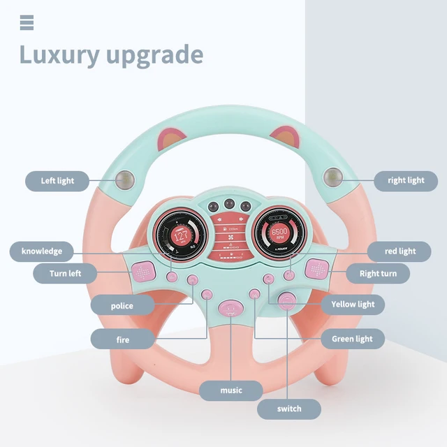 Children's Toy Simulation Copilots Steering Wheel Toys Car Remote Control Toys Early Education Learning Sounding Toys Kids Gifts 6