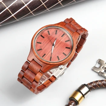 

Luxury Brand Men's Wood Quartz Wrist Watch Male Sport Waterproof Watch Women Chronograph Clock Relogio Masculino 2020 New