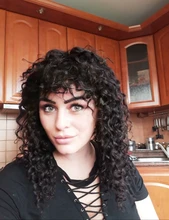 Sin Costuras de la onda de agua peluca peruano pelucas de cabello humano con flequillo completo máquina peluca para las mujeres negras 8-24 pulgadas envío rápido