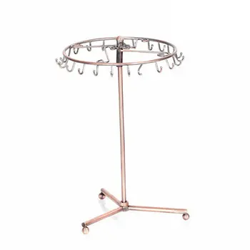 

Retro Pendant Display Stand Metal Rotatable Head Rope Necklace Bracelet Storage Rack Scarf Display Stand Jewelry Holder