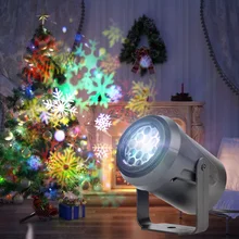 16 Pattern LED Snowflake Projector Lights Christmas Projection Waterproof Outdoor Lamp Holiday Laser Decoration Night Lighting