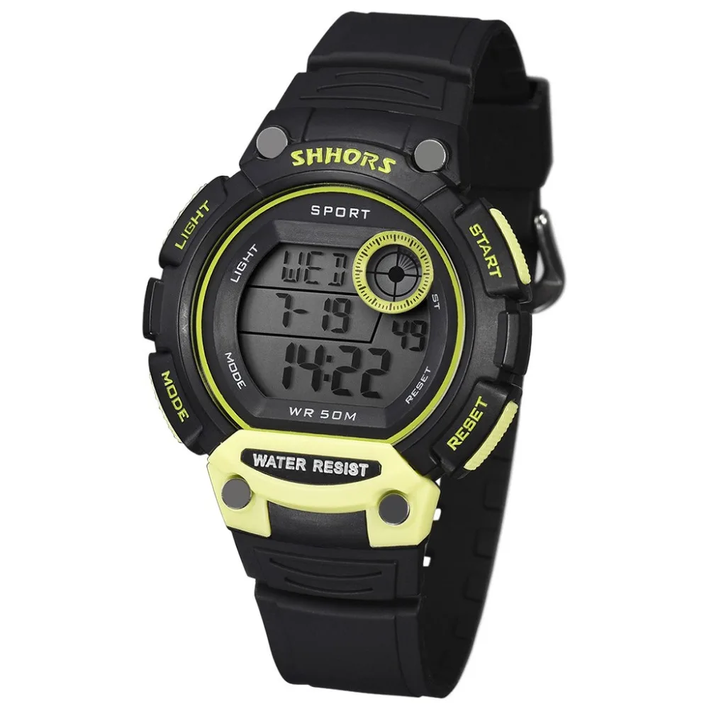 SPOVAN Digital Sport Watch Fashion Chronograph Alarm Stopwatch Dive  Wristwatch Clock for Men Women Kids 100M Waterproof Reloj
