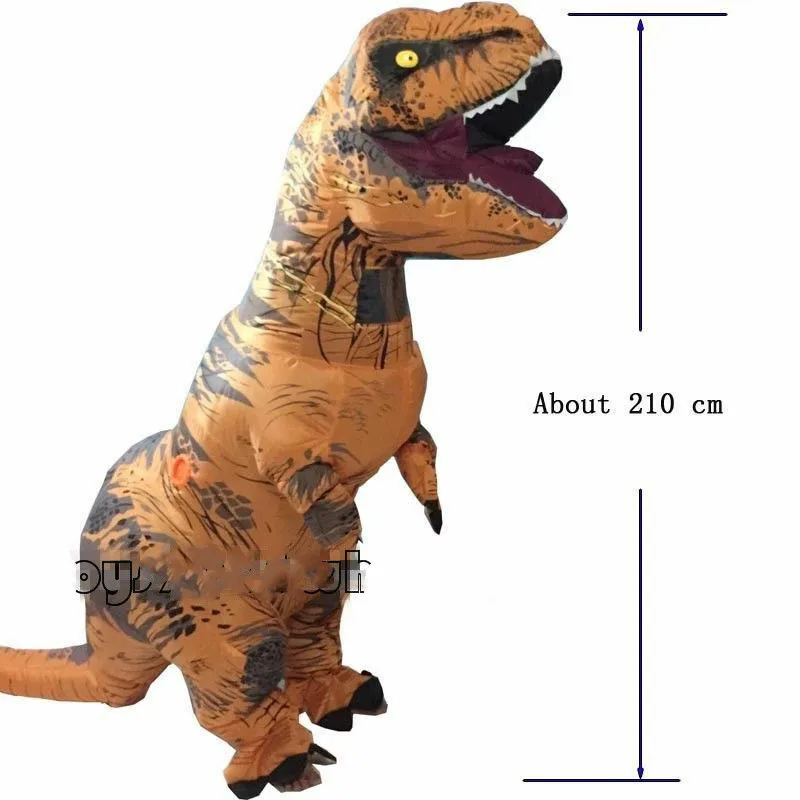 Новый надувной динозавр костюм талисмана взрослый T Rex Blowup динозавр Косплей платье