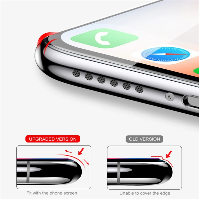 30D закругленные края защитное стекло на iPhone 7 8 6 6S Plus закаленное стекло полное покрытие для X XR XS Max Защитная пленка для экрана