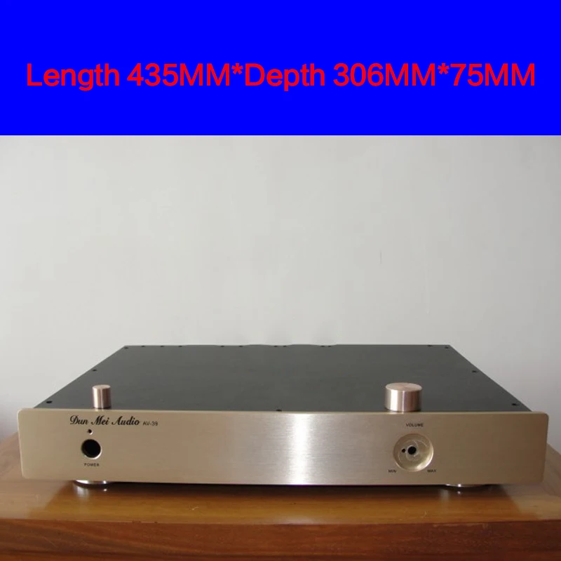 

KYYSLB AV-39 435*306*75mm Before and After Amplifier Chassis Box House DIY with Buttons Feet Power Sockets Amplifier Case Shell
