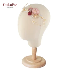 YouLaPan HP190 Цветок головная повязка свадебные диадемы украшения для волос западный свадебный модный головной убор цветочные жемчужные аксессуары для волос