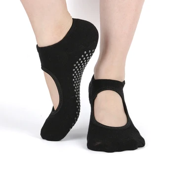 

Hot Breathable Anti-friction Women Socks Silicone Non Slip Pilates Barre Breathable Sports Dance Socks Slippers With Grips