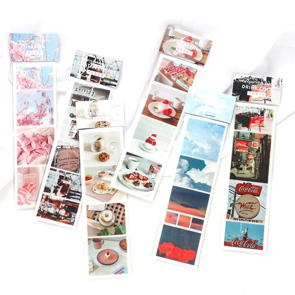 

6sheets/set Creative Masking Tape Travel Series Stickers DIY Bullet Journal Scrapbooking Sticker Label