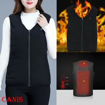 

2019 Men Women Heated Vest USB Electric Winter Outdoor Warm Heating Coat Jacket