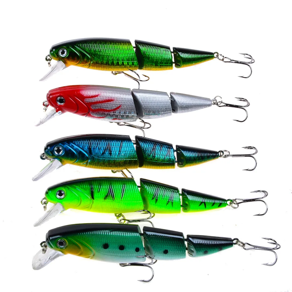 1PCS Wobblers Fishing Lure Multi-section Hard Bait110mm 15g Artificial Bait Minnow Crankbait Perch Carp Tackle | Спорт и развлечения