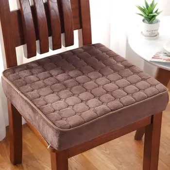 

Thickened Chair Cushions For Kitchen Winter Office Seat Pad Square Cushion For Dining Chair Breathable Backrest Pad Home Decor