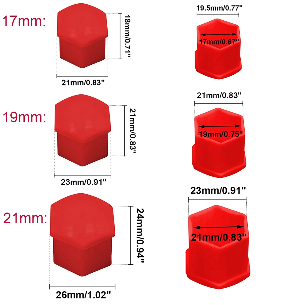 Wheel nut caps 20Pcs car tyre nut bolt cover wheel nut caps center protection for alloy wheel bolt caps auto exterior accessories 19mm 17mm 21m