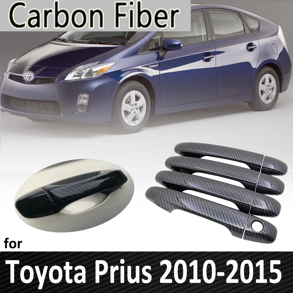 Carbon Fiber for Toyota Prius XW30 30 zvw30 zvw35 2010 2011 2012 2013 2014 2015 Auto Door Handle Cover Sticker Car Accessories | Автомобили