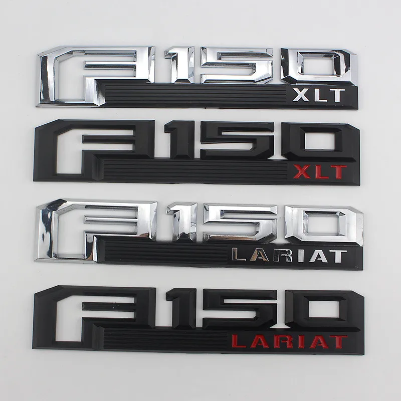 20 шт. 26,3 см* 5 см ABS пластик F150 LARIAT F150 XLT Эмблема для багажника значок боковые наклейки с логотипами черный, серебристый