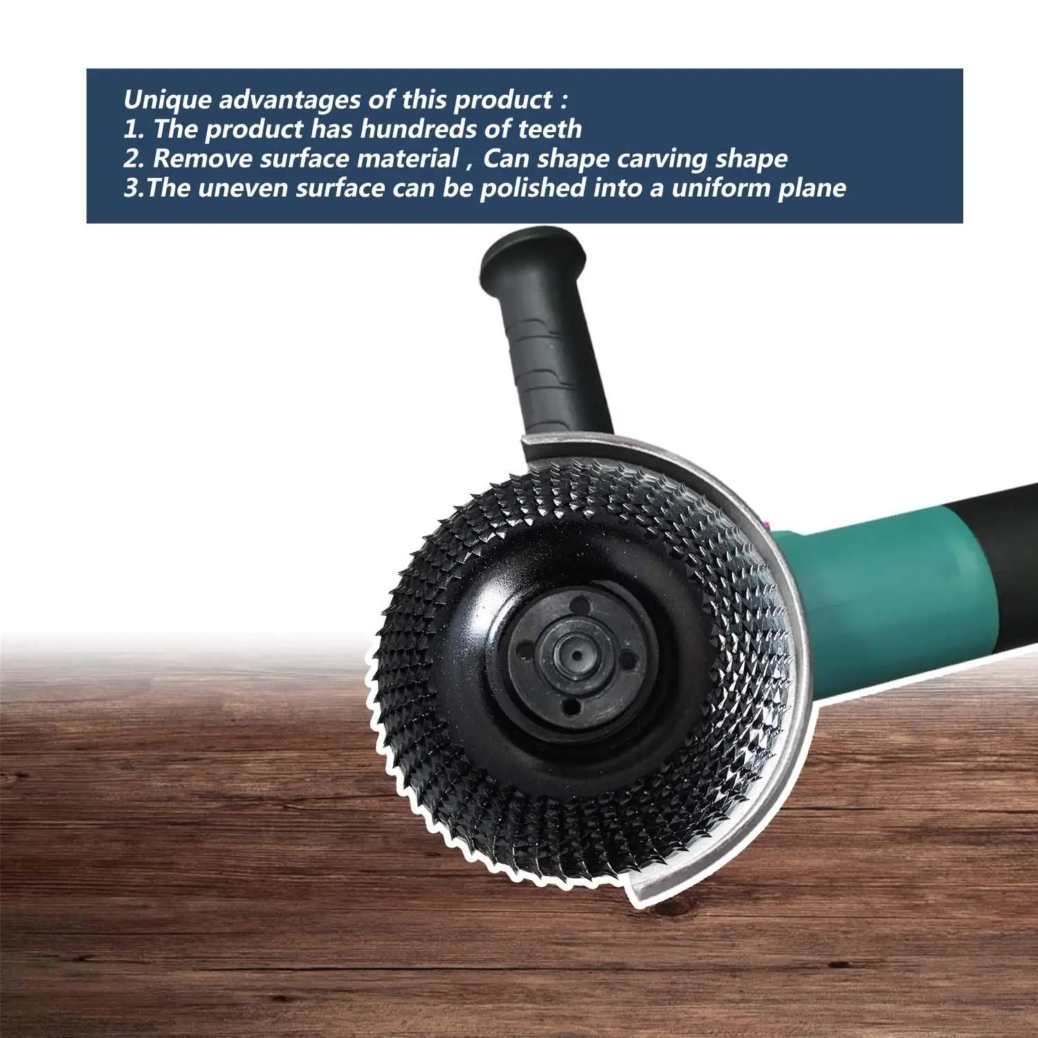 Grinder Wheel Disc 4 Inch Wood Shaping Wheel, Wood Grinding Shaping Disk for Angle Grinders with 5/8